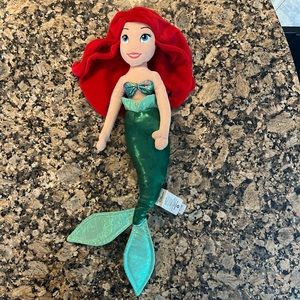 Ariel 20” Disney store the little mermaid plush stuffed doll